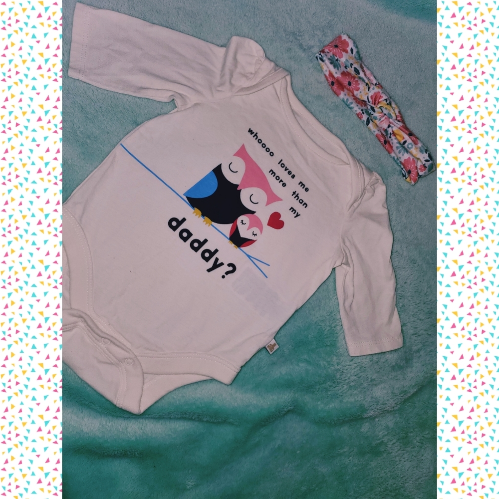 baby onesie and headband